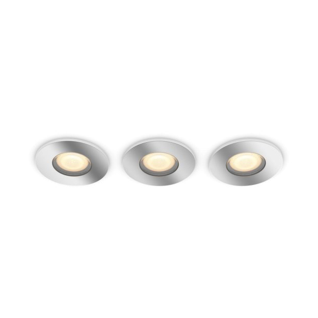 Philips Hue GU10 Adore Hue Recessed Spotlight 3-pack Chrome