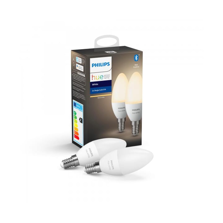 Philips Hue ljuskälla oval E14 2-pack - Opal - Philips Hue