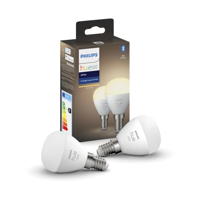 Philips Hue smart klotlampa E14 2-pack, Ø4,5 cm Philips Hue