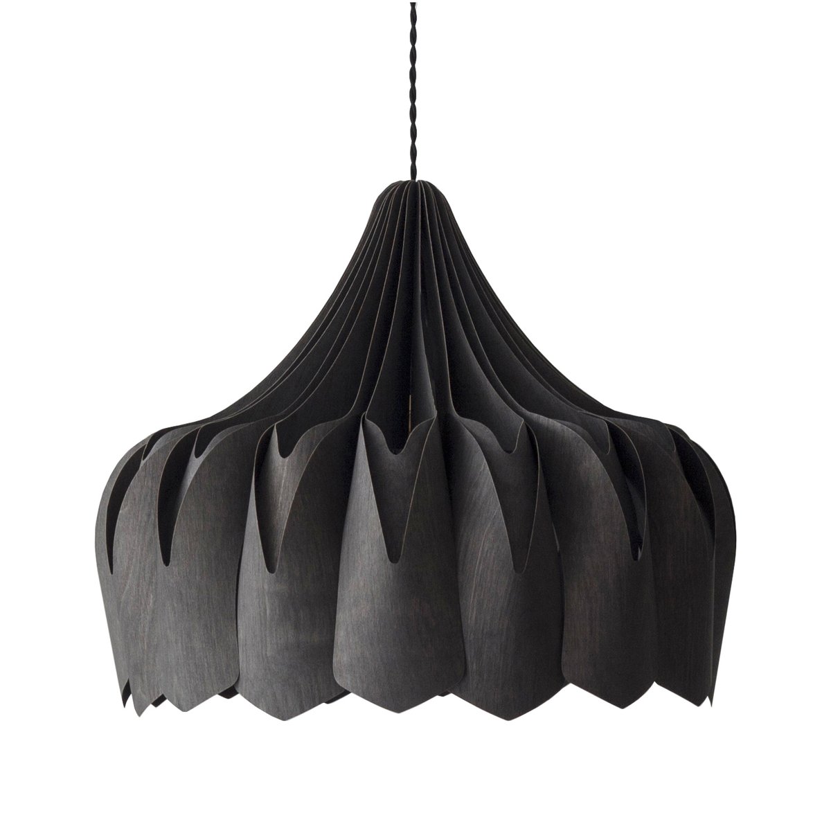 Pilke Pioni pendant lamp L Ø52 cm Black