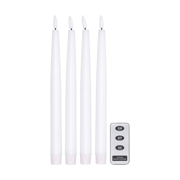 Bright LED-Kerze 28,5cm 4er Pack mit Fernbedienung - Weiß - Scandi Essentials