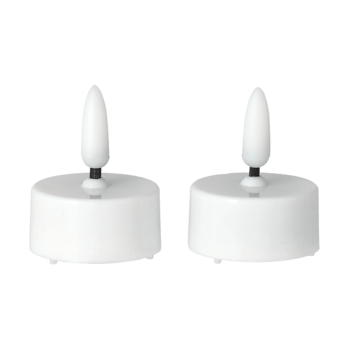 Bright LED tealight Ø3.8 cm 2-pack - White - Scandi Essentials