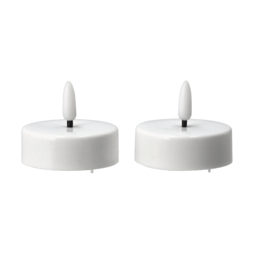 Bright LED tealight Ø5.8 cm 2-pack - White - Scandi Essentials