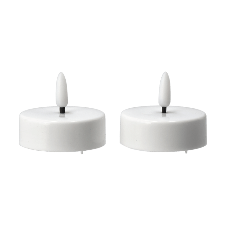 Bright LED tealight Ø5.8 cm 2-pack, White Scandi Essentials