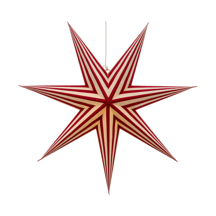 Bare advent star white-red stripes, 60 cm Scandi Living