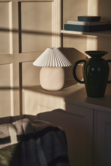 Boulder bordslampa 29 cm beige-pleated white - undefined - Scandi Living