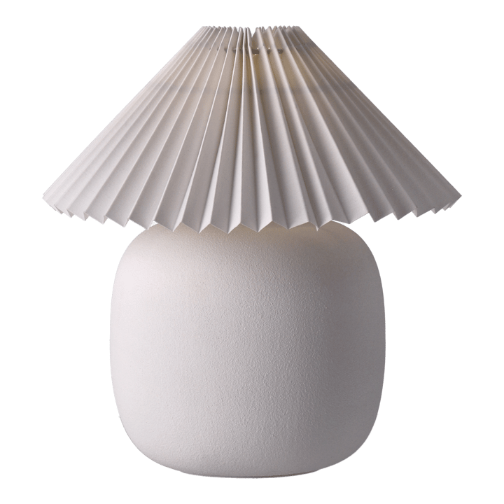 Boulder bordslampa 29 cm white-pleated white,  Scandi Living