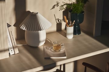 Boulder bordslampa 29 cm white-pleated white - undefined - Scandi Living