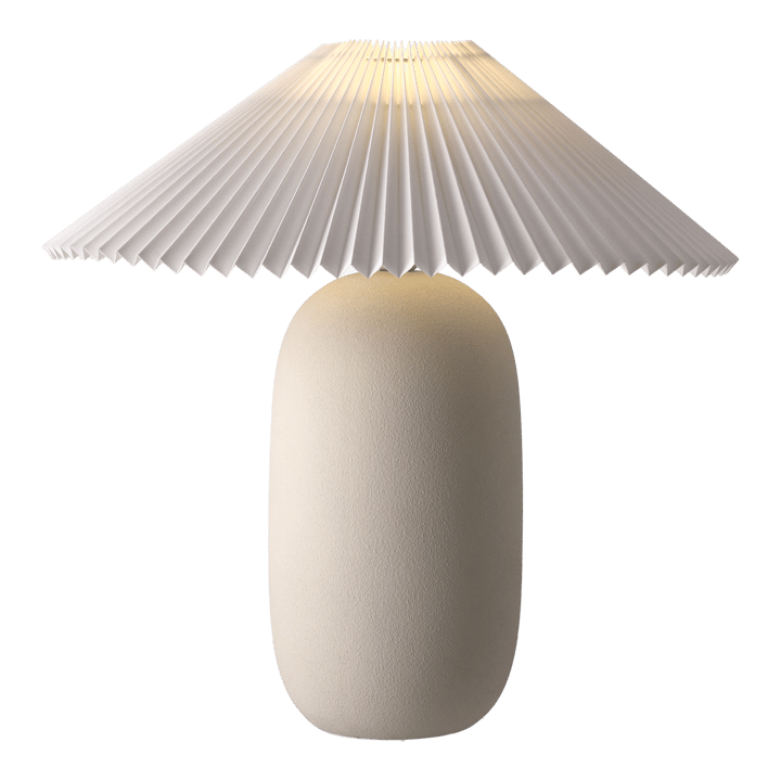 Boulder bordslampa 48 cm beige-pleated white, Lampfot Scandi Living