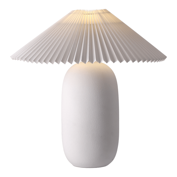 Boulder bordslampa 48 cm white-pleated white, Lampfot Scandi Living