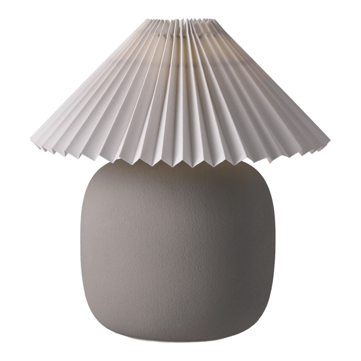 Boulder table lamp 29 cm grey-pleated white, Lamp base Scandi Living