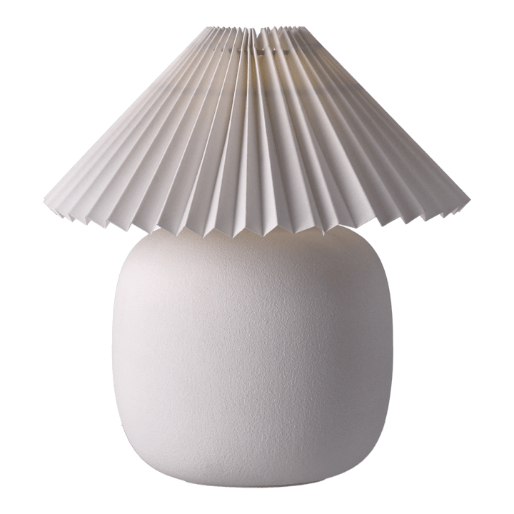 Boulder table lamp 29 cm white-pleated white,  Scandi Living