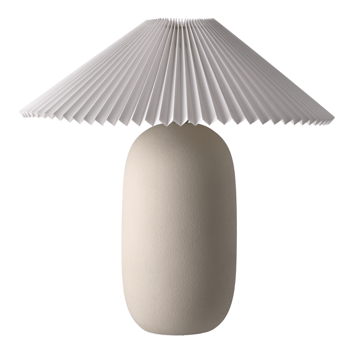 Scandi Living Boulder table lamp 48 cm beige-pleated white Lamp base