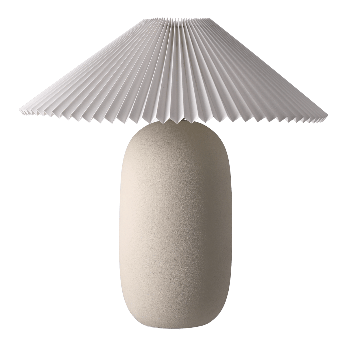 Scandi Living Boulder table lamp 48 cm beige-pleated white