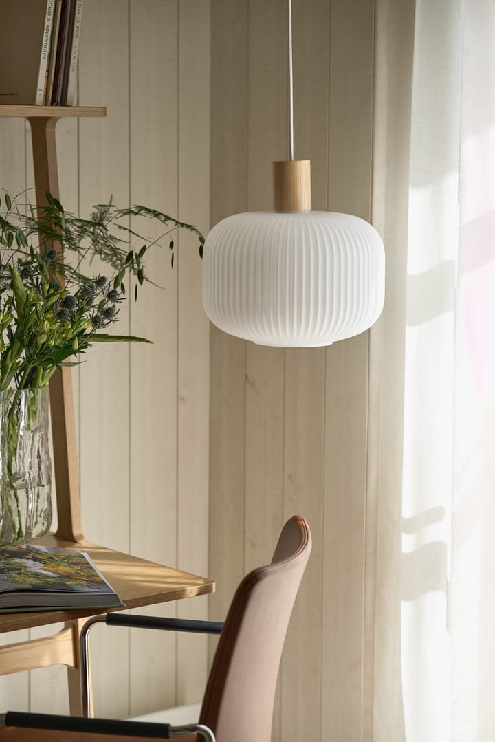 Fair Pendelleuchte Ø30cm, Milchglas-Esche Scandi Living