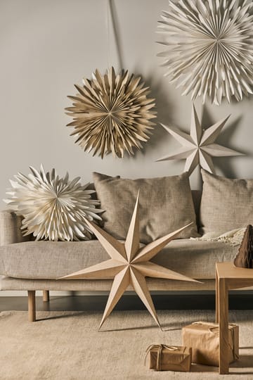 Luna advent star beige with dots - 60 cm - Scandi Living