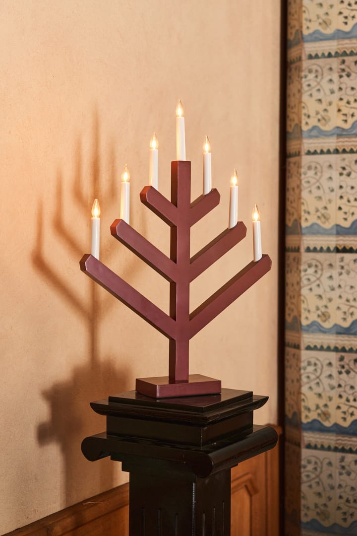 Pine advent candle 62 cm, Red Scandi Living