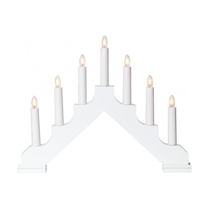 Ada Candle Holder 30 cm - White - Star Trading