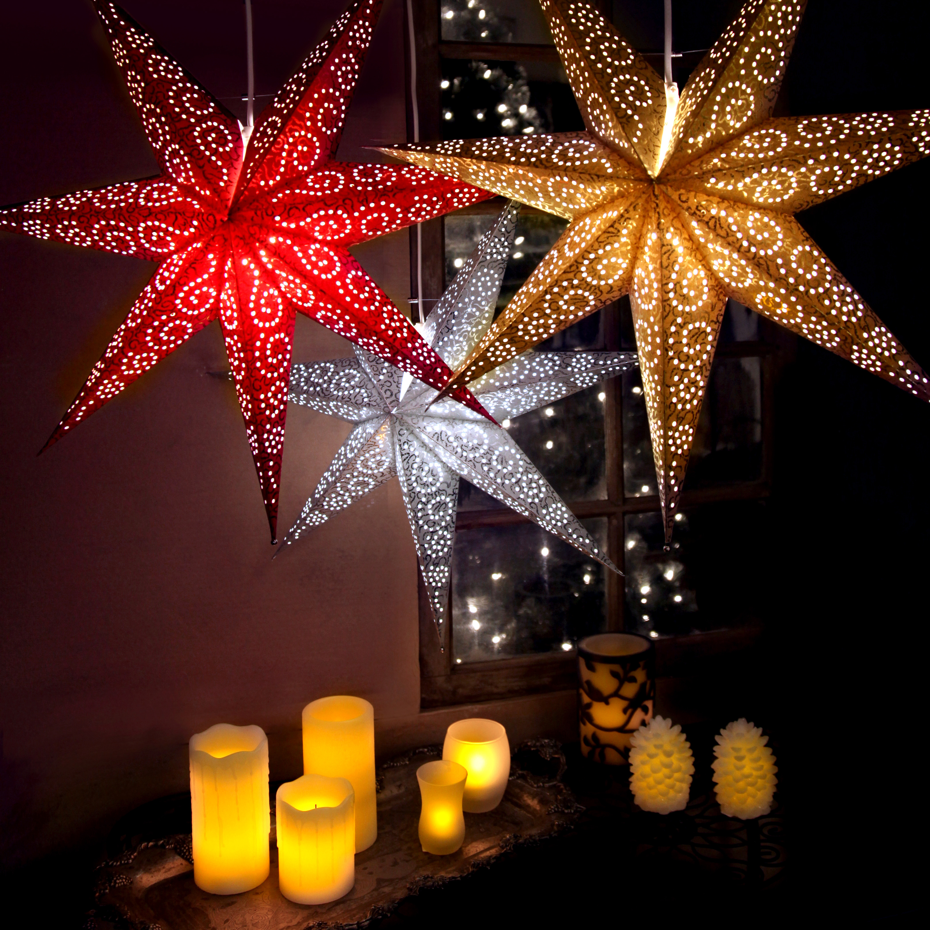 Antique advent star 60 cm - Star Trading | Lightshop