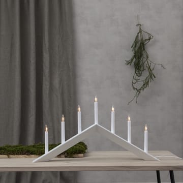 Arrow candle holder 36 cm - White - Star Trading