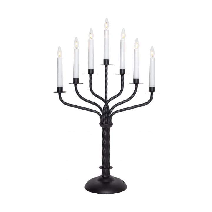 Bore candle holder 38 cm - Black - Star Trading