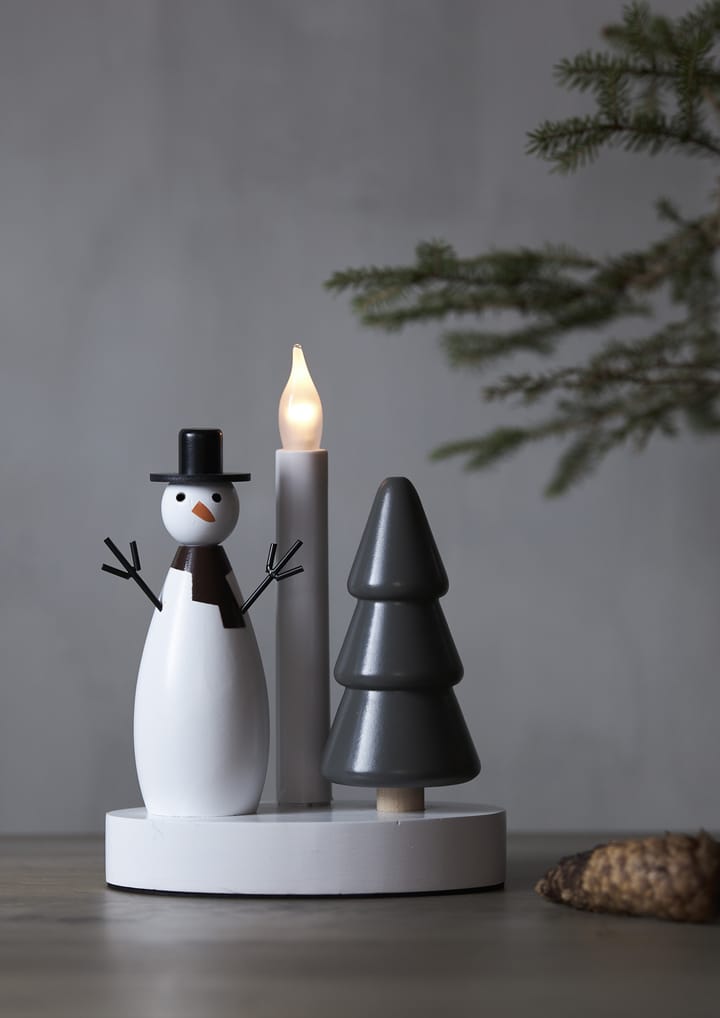 Christmas Joy candlestick, Snowman Star Trading