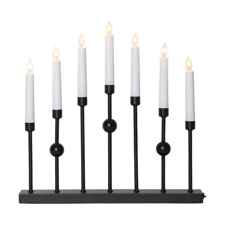 Gustavo 7 metal candleholder 37x37 cm - Black - Star Trading