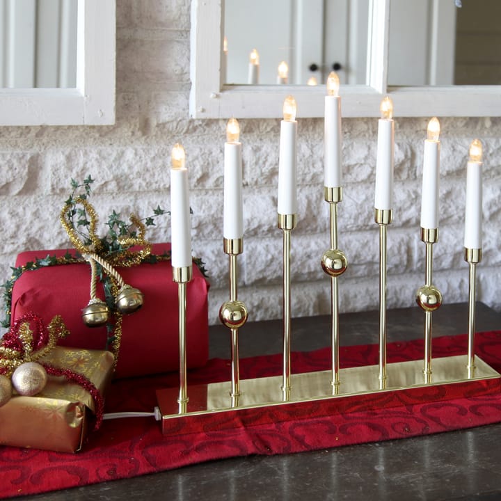 Gustavo candle arch, brass Star Trading