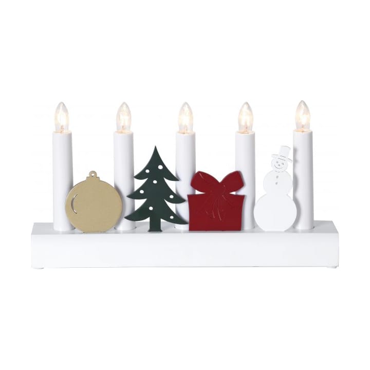 Julia Christmas Candle Holder 28 cm, White Star Trading