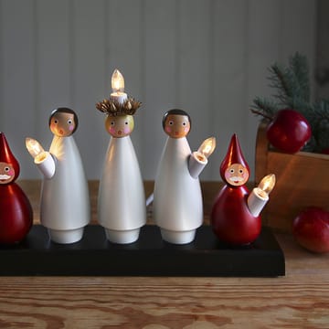 Lucia Choir candle arch - white-red - Star Trading