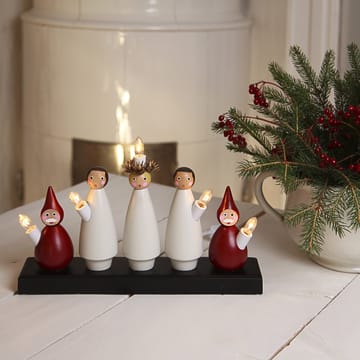 Lucia Choir candle arch - white-red - Star Trading