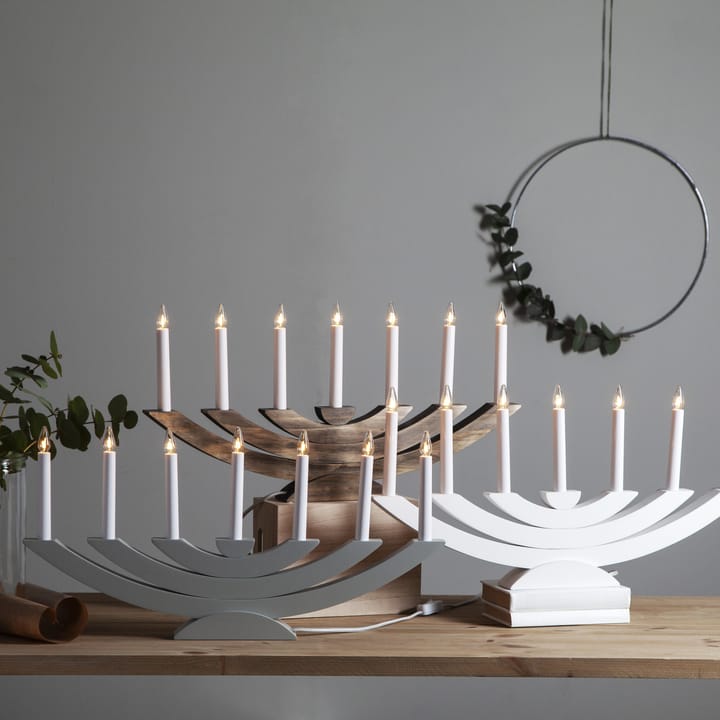 Navida advent candle arch, grey Star Trading