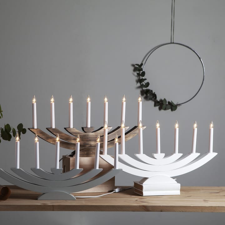 Navida advent candle arch, white Star Trading