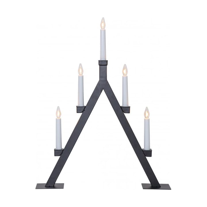 Oliver candlestick 44 cm - Black - Star Trading