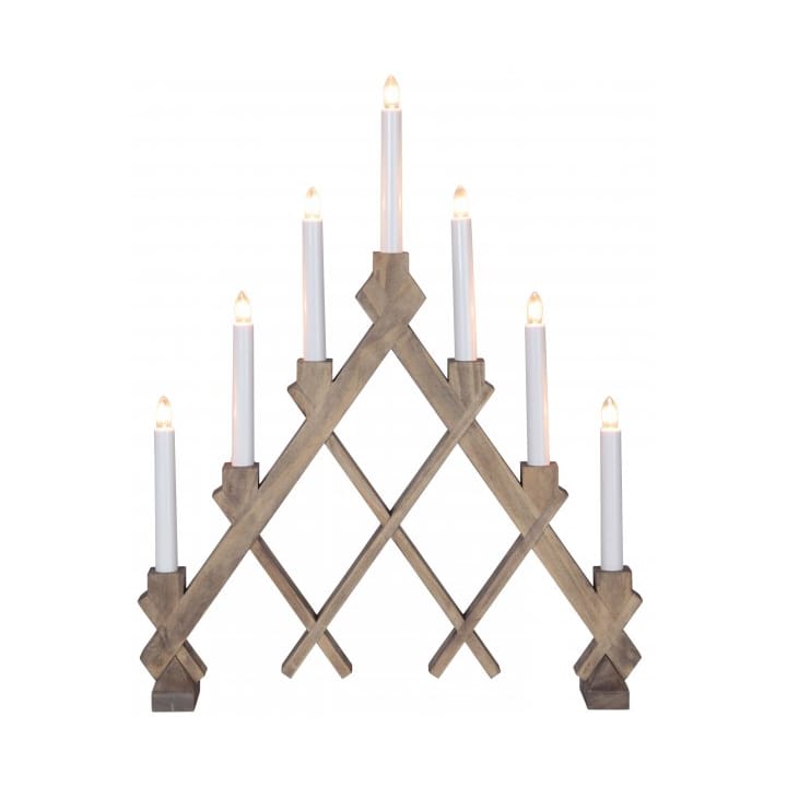 Rut 7 wooden candle holder 43 cm - Brown - Star Trading