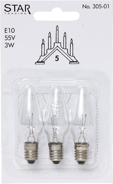 Star Trading replacement lamps E10 3-pack - 305-01 (5-armad) - Star Trading