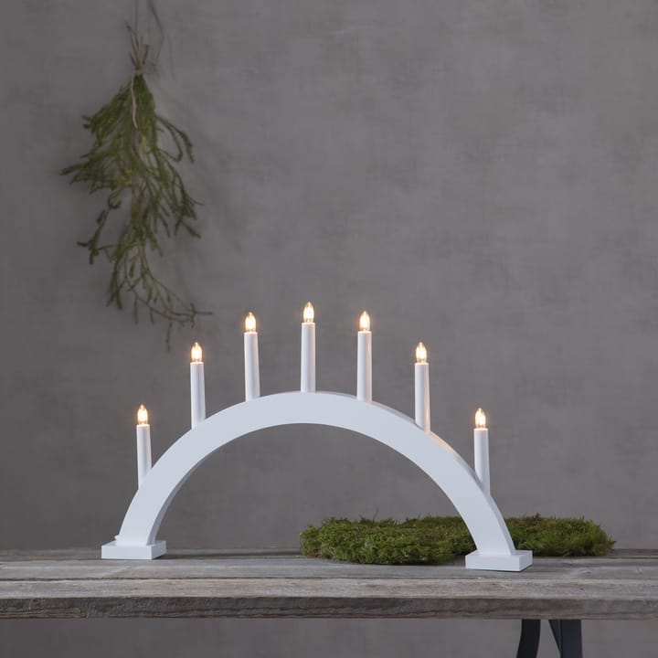 Trapp advent candle arch, white Star Trading