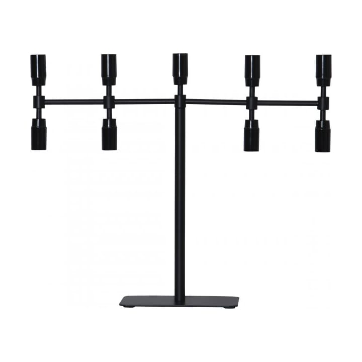 Twice candlestick 42 cm - Black - Star Trading