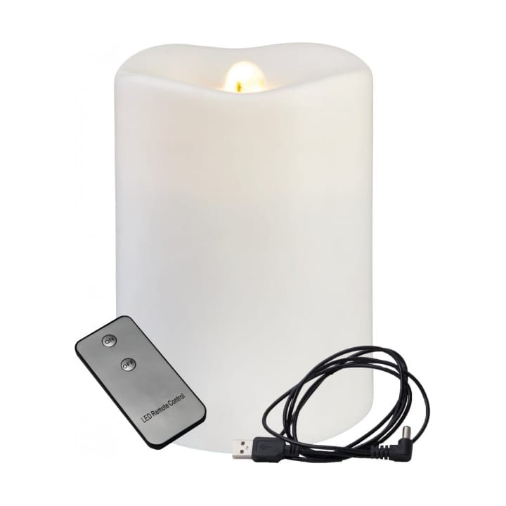 Water Candle Blockkerze LED 14 cm, Weiß Star Trading