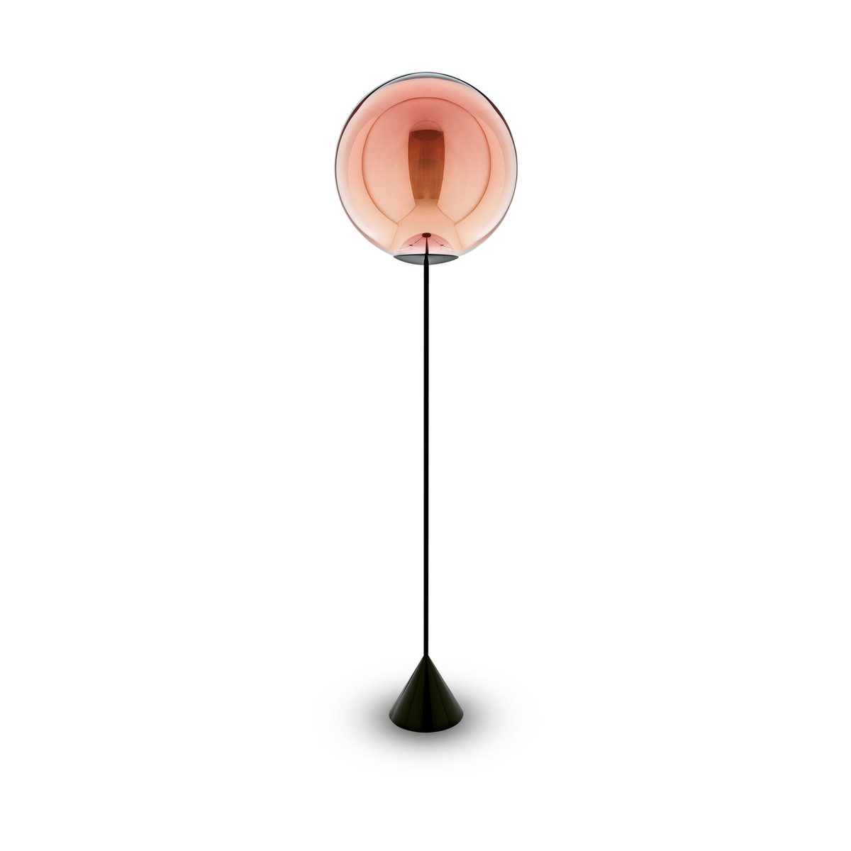 Tom Dixon Globe Cone slim floor lamp LED 180 cm Copper