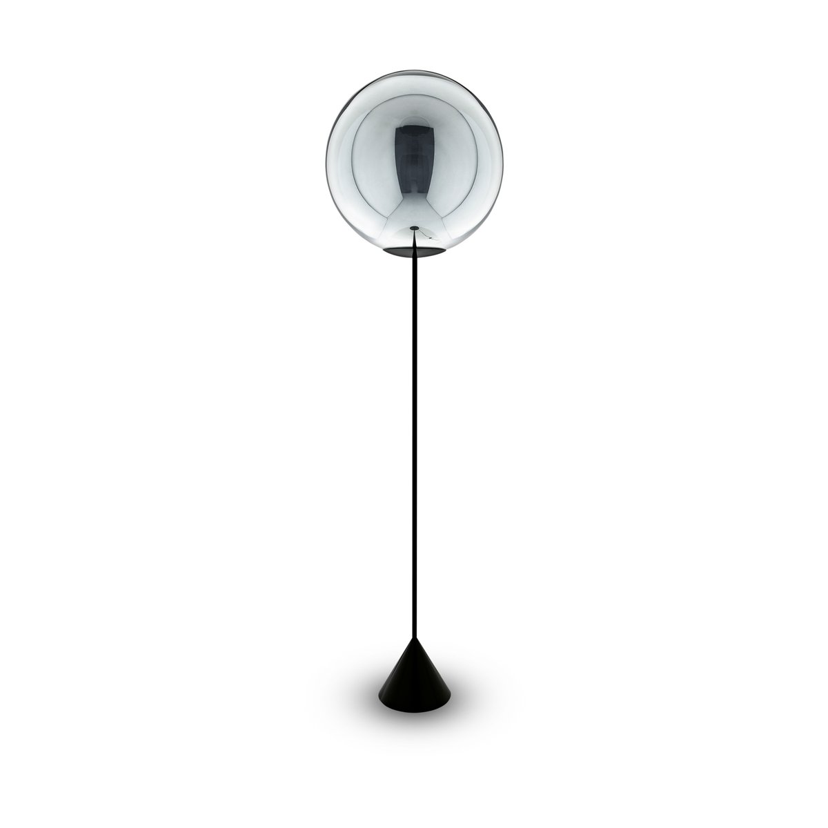 Tom Dixon Globe Cone slim floor lamp LED 180 cm Silver