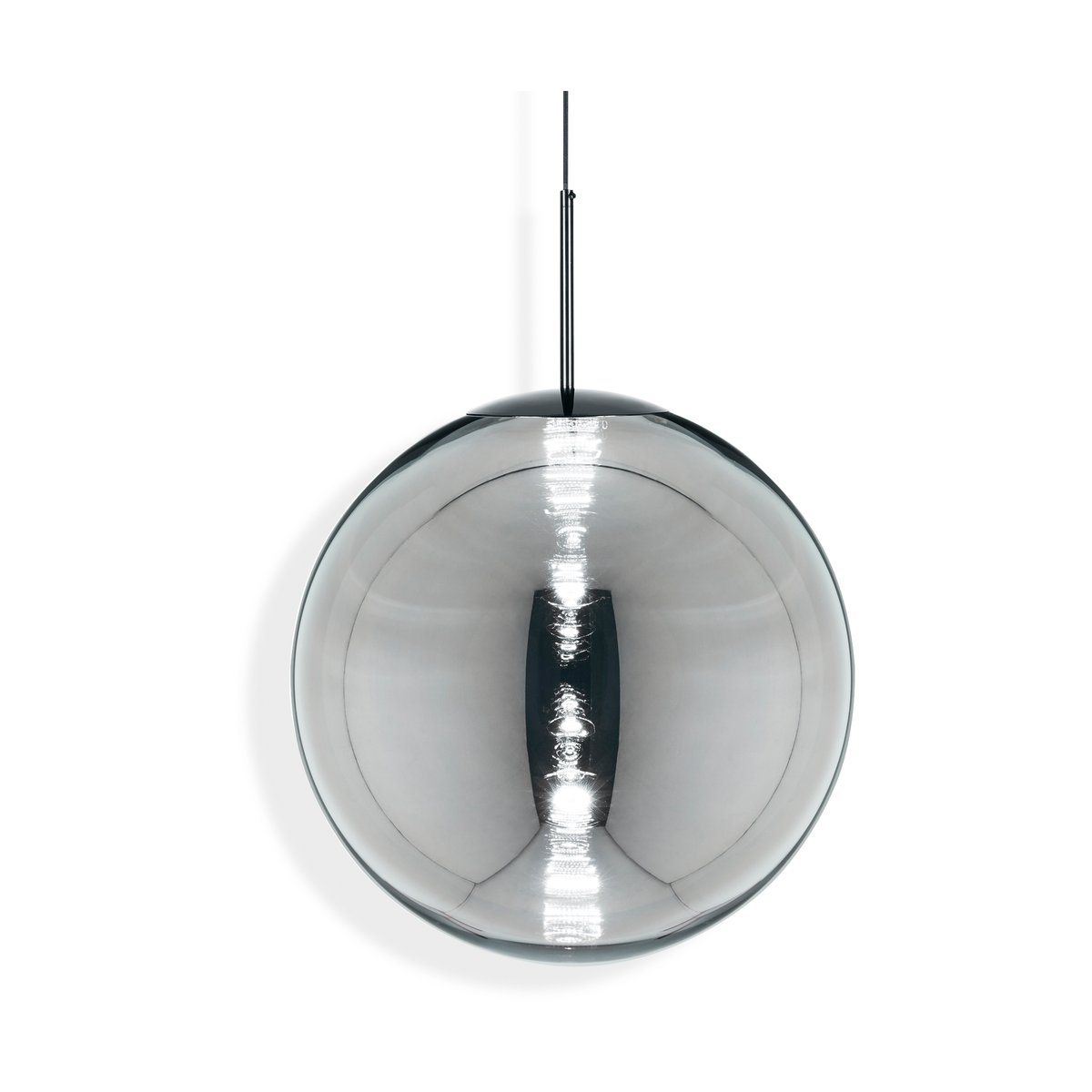 Tom Dixon Globe fat floor lamp LED 175,5 cm Silver