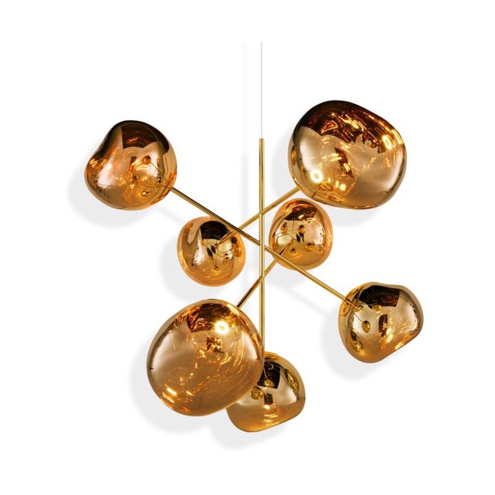 Melt Chandelier large LED 196 cm - Gold - Tom Dixon