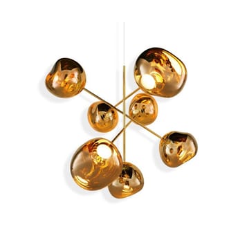 Melt Chandelier large LED 196 cm - Gold - Tom Dixon