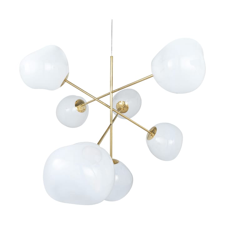 Melt Chandelier large LED 196 cm - Opal-gold - Tom Dixon