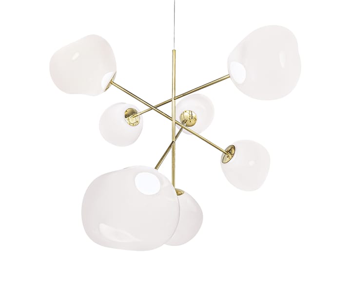 Melt Chandelier large LED 196 cm, Opal-gold Tom Dixon