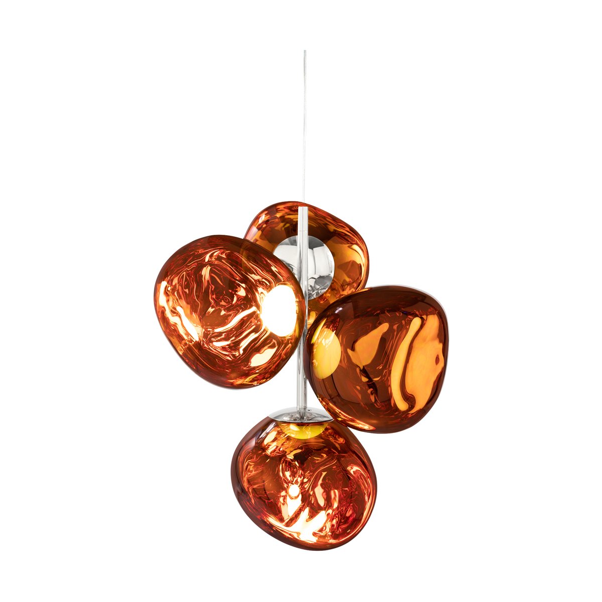 Tom Dixon Melt Chandelier small LED 103 cm Copper