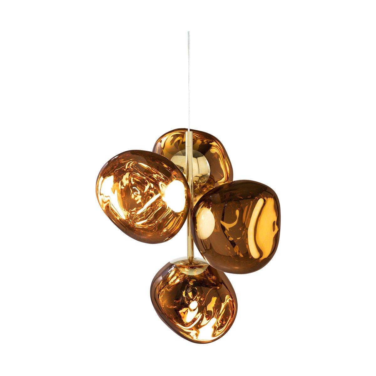 Tom Dixon Melt Chandelier small LED 103 cm Gold