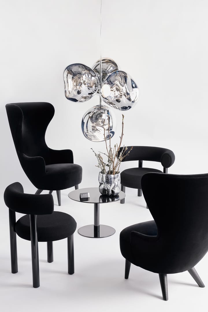 Melt Chandelier small LED 103 cm, Silver Tom Dixon