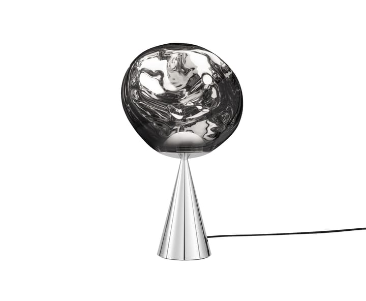 Melt Cone fat bordslampa LED 46,5 cm, Silver-silver Tom Dixon